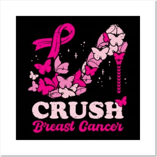 Crush Breast Cancer Awareness Posters and Art